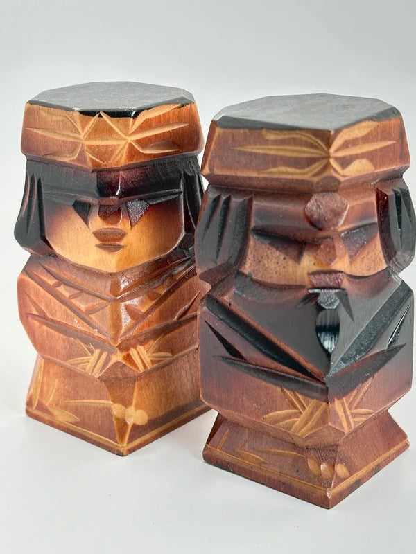 K10023 - Sosaku Kokeshi Doll Pair – Ainu Couple Set