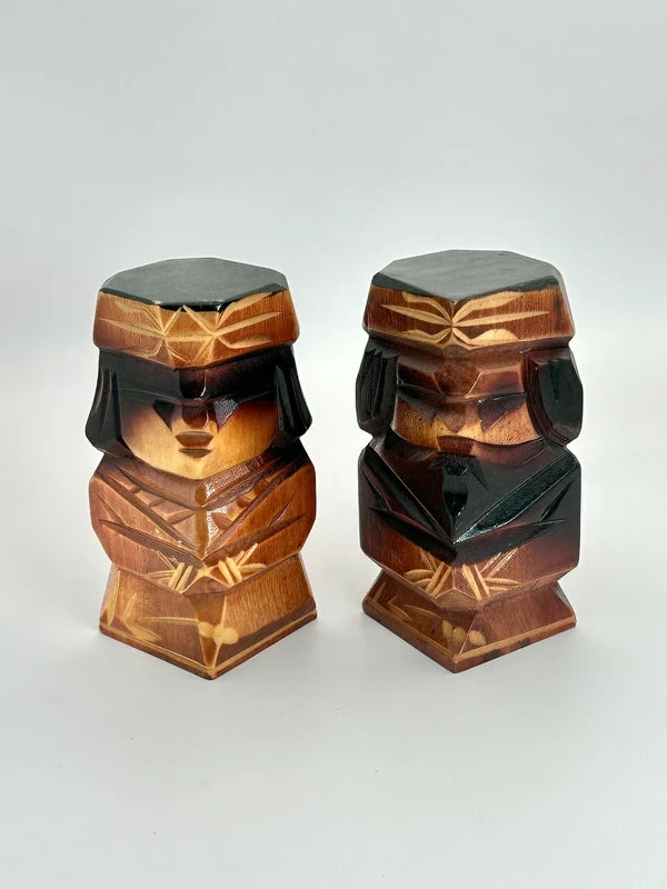 K10023 - Sosaku Kokeshi Doll Pair – Ainu Couple Set