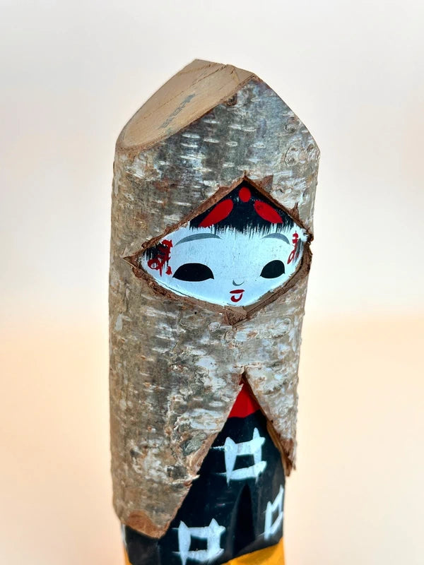 K15070 - Vintage Yukinko Kokeshi itto-bori 一刀彫