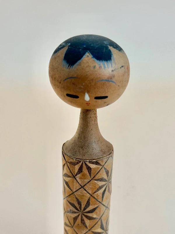 K10133 - Sōsaku Kokeshi with Kumiko-Inspired design