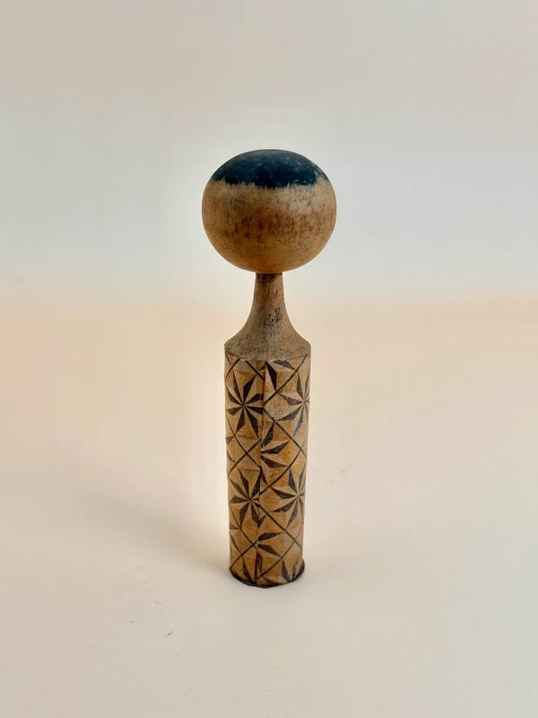 K10133 - Sōsaku Kokeshi with Kumiko-Inspired design