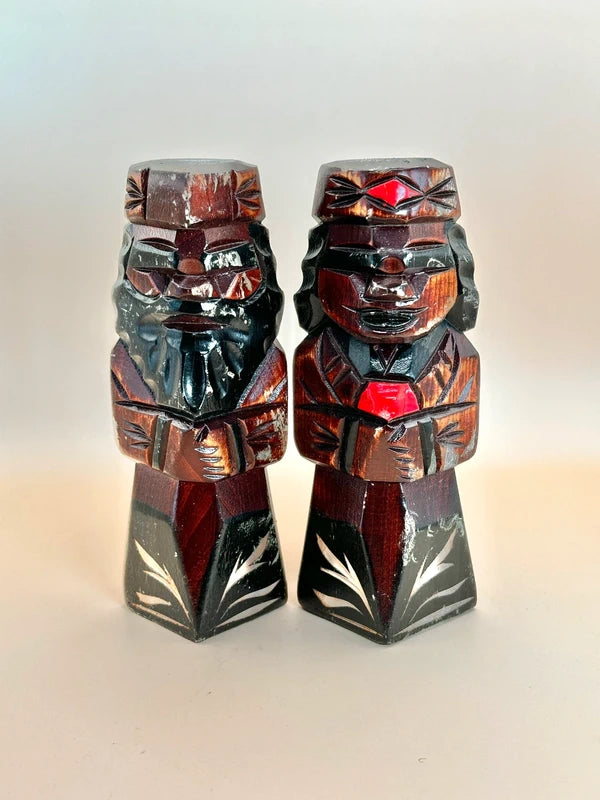 K15080 - Sosaku Kokeshi Doll Pair – Ainu Couple Set