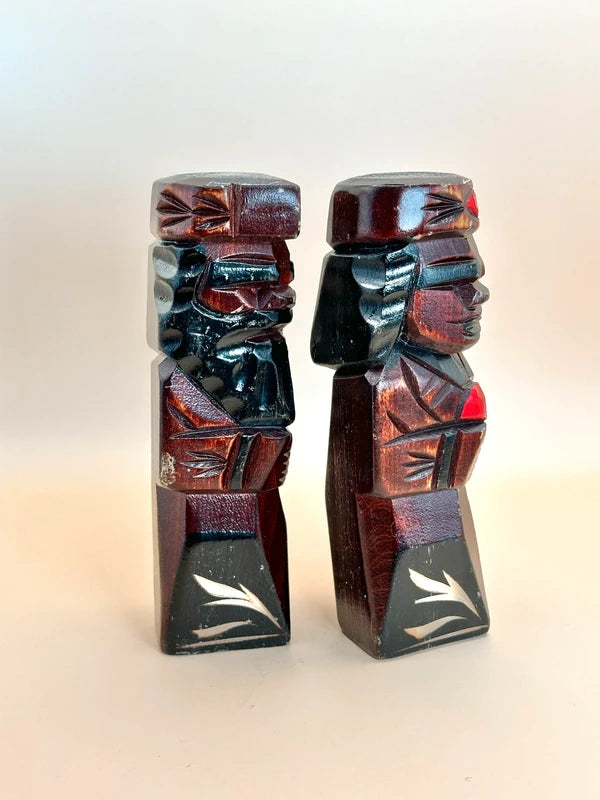 K15080 - Sosaku Kokeshi Doll Pair – Ainu Couple Set
