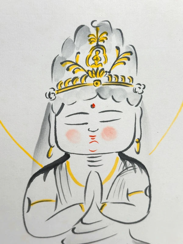 SHP115 - Vintage Original Shikishi artwork card 観音
