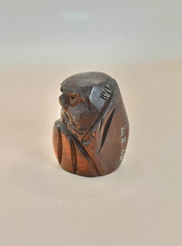 FT156 - Carving Folktoy Wooden Daruma 別府温泉