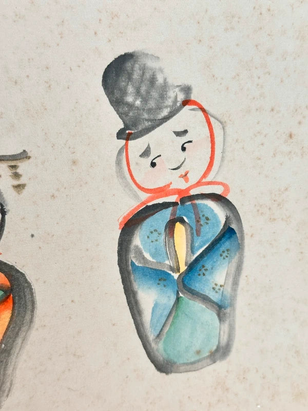 SHP130 - Hina Dolls vintage Shikishi artwork card
