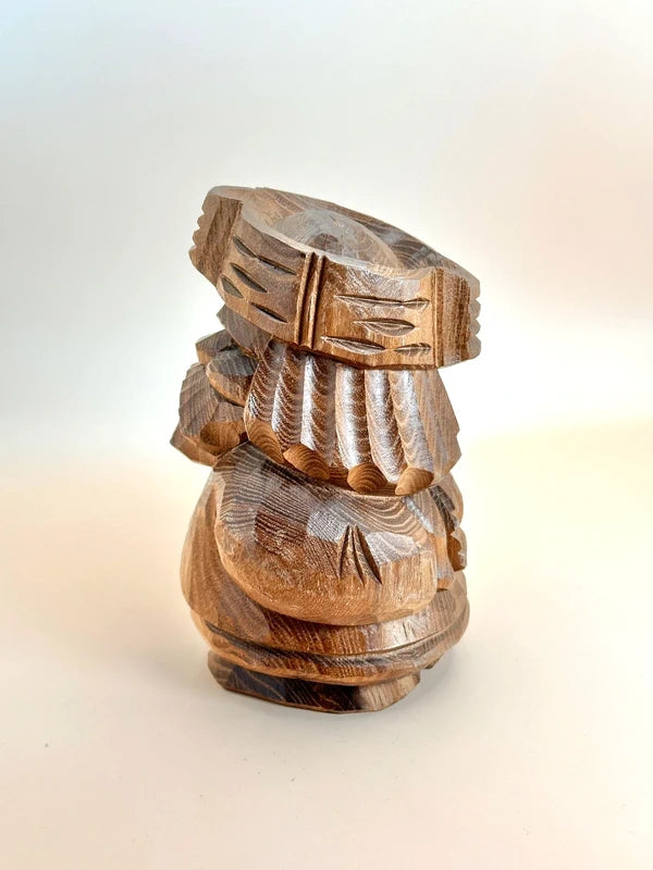 K15081 - Vintage Sosaku Ainu kokeshi ikkibori 一木彫