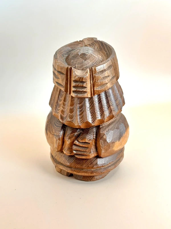 K15081 - Vintage Sosaku Ainu kokeshi ikkibori 一木彫