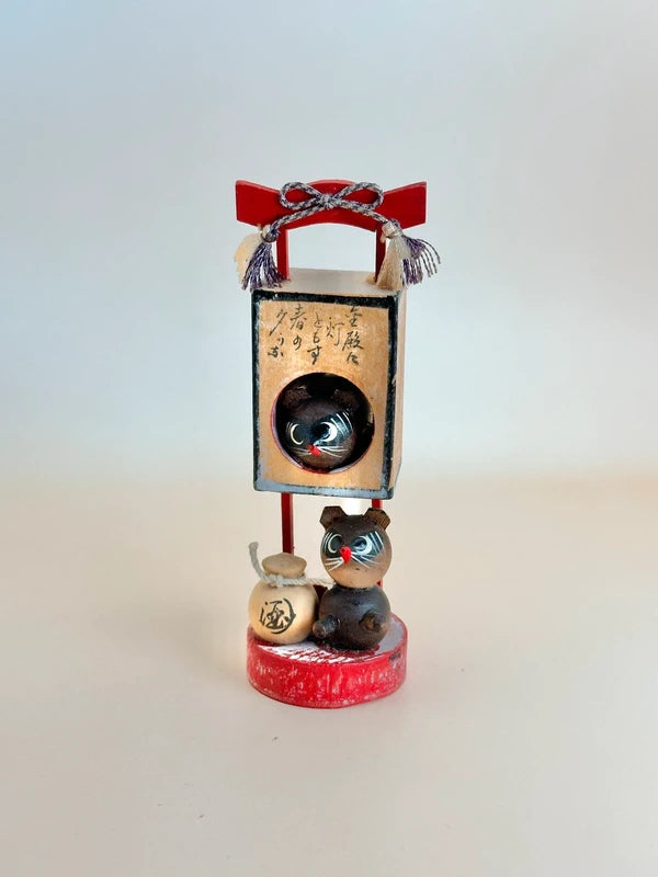 FT177 - Vintage omiyage toy Tanuki lantern