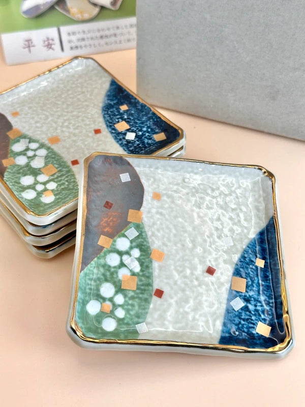 TB13 - Arita Ware Square Plates – Heian Collection 有田焼