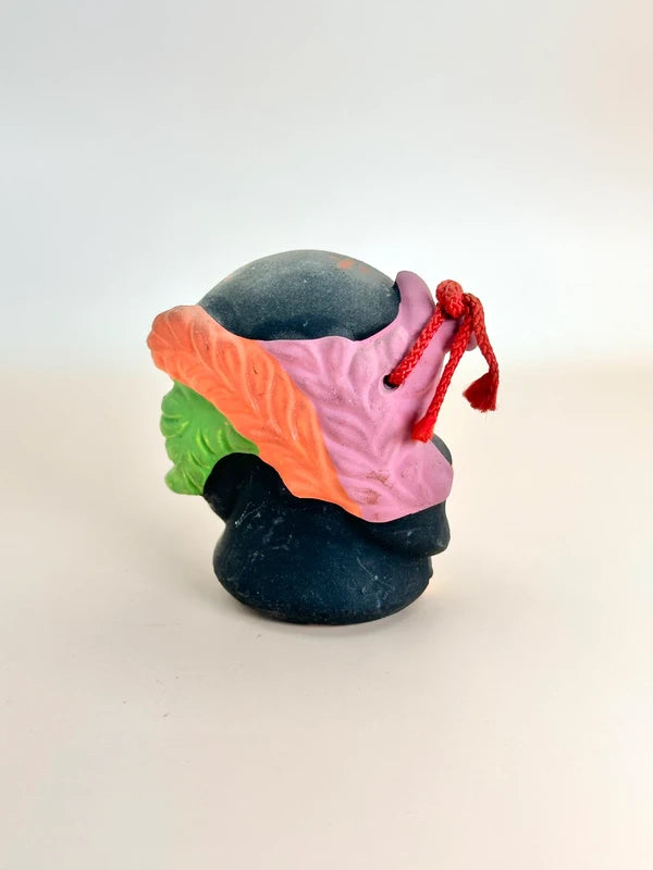 CB058 - RARE Ōtsu-e Dorei clay bell of Fuji Musume