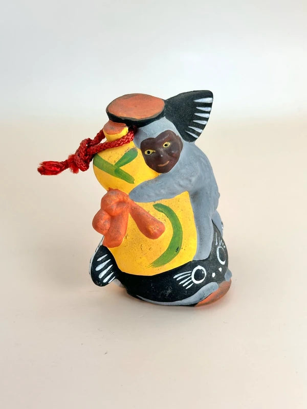 CB059 - RARE Ōtsu-e Dorei clay bell of Hyōtan Namazu