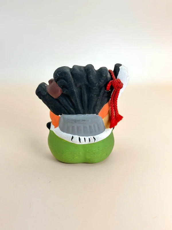 CB060 - RARE Ōtsu-e Dorei clay bell of Benkei