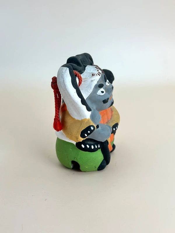 CB060 - RARE Ōtsu-e Dorei clay bell of Benkei