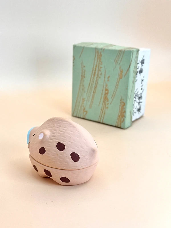 TB22 - Ceramic Zodiac Boar Pig Incense Box