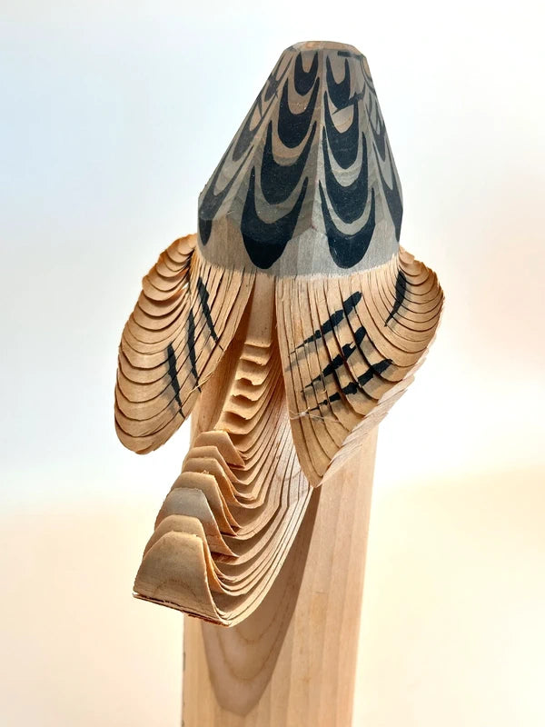 K25050 - Sasano Ittobori hawk wood carving