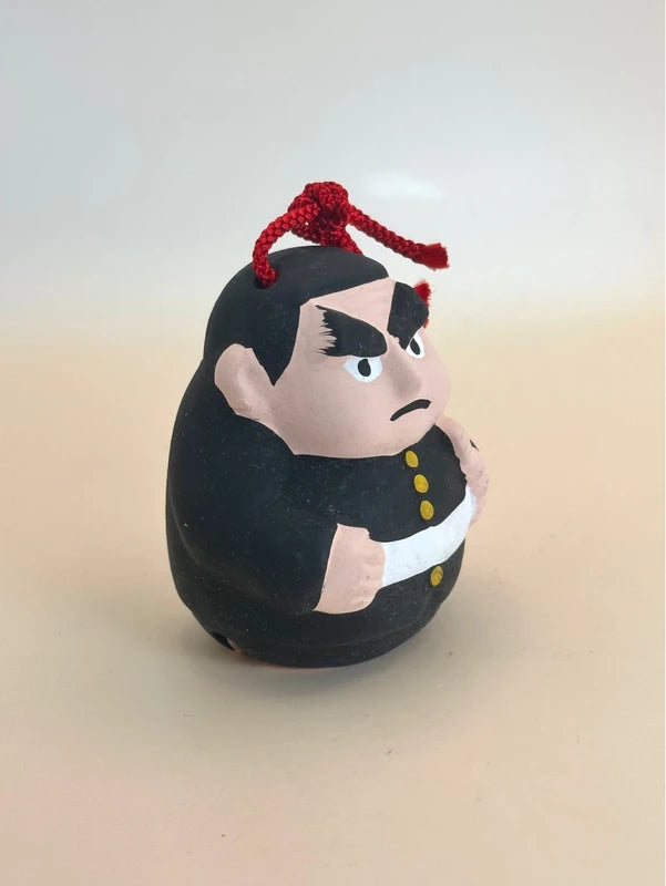CB068 - Saigō Takamori Drei Clay Bell Kagoshima 西郷隆盛
