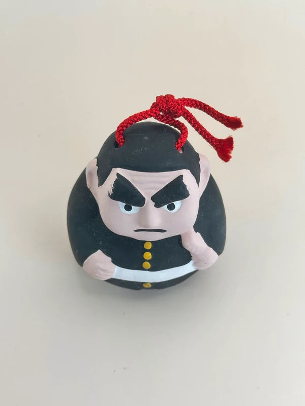 CB068 - Saigō Takamori Drei Clay Bell Kagoshima 西郷隆盛