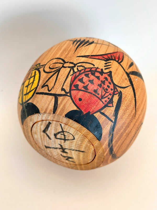 K10131 - Sōsaku Kokeshi Ebisu by Shinkichi Matsutani 松谷伸吉