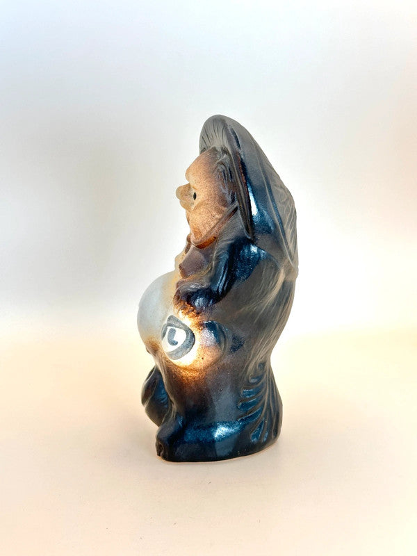 K15071 - Vintage Shigaraki-yaki tanuki 信楽焼狸像