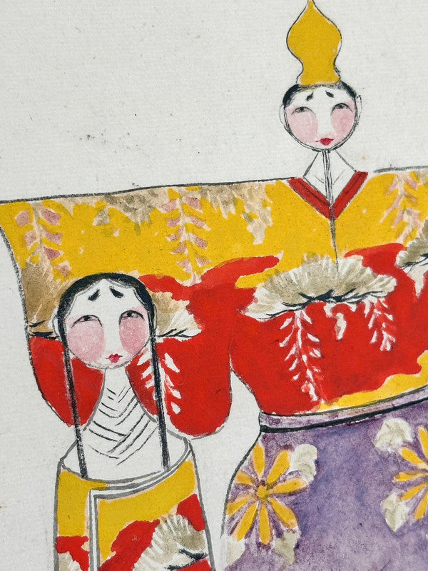 SHP158 - Hina Dolls Shikishi artwork card 雛人形