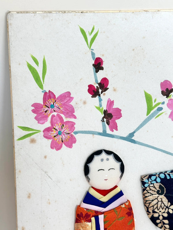 SHP159 - Hina doll Nishijin-ori shikishi 雛人形