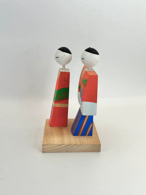Poupée japonaise Hina en bois vintage