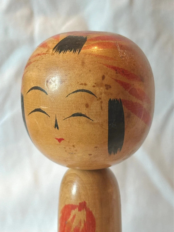 Poupée kokeshi japonaise vintage par Sato Teruo