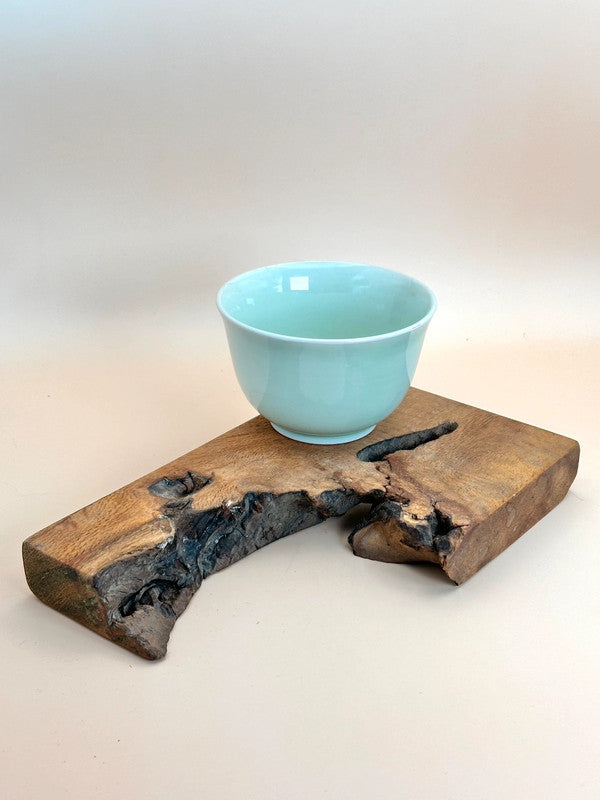 TB08 - Service à thé avec base en bois Wabi-Sabi
