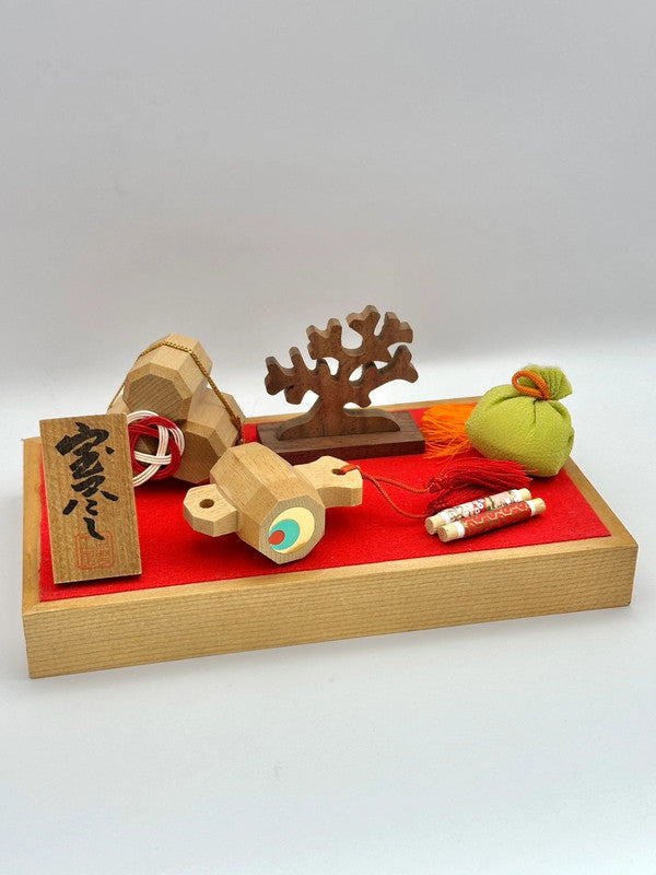 FT38 - Wood crafted lucky items decoration