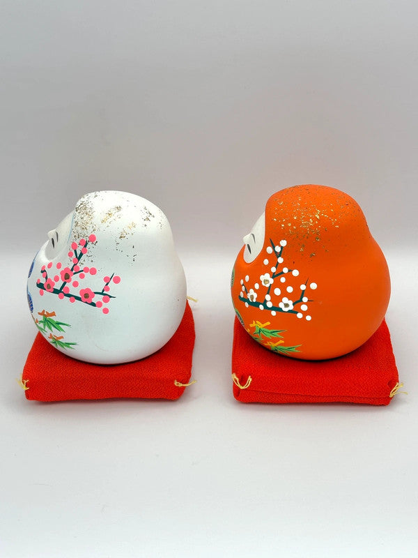 FT06 - Pair of Kaga Hachiman Okiagari Daruma dolls
