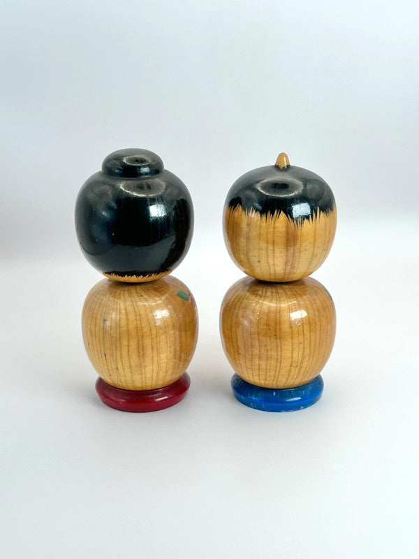 paire de poupées kokeshi Donko vintage