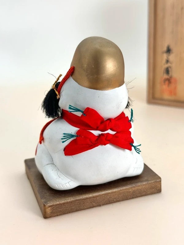 FT190 - Vintage craft Kaga Ningyō Kintarō with Tai Fish 加賀人形