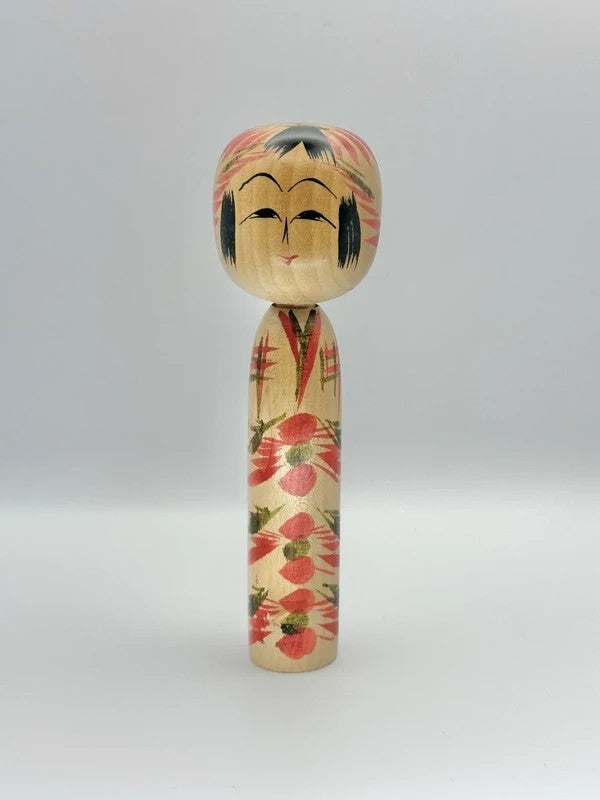 K15016 - Traditional Tōgatta kokeshi by Yoshio Agatsuma 我妻芳夫