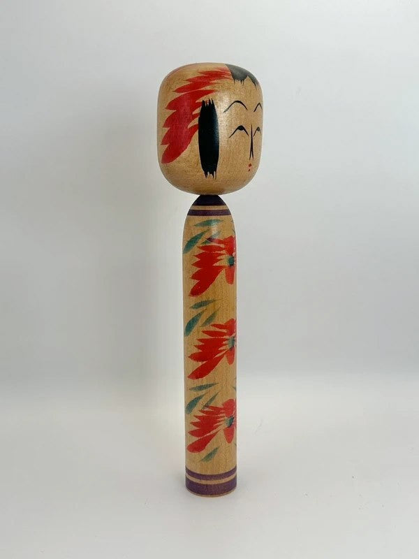 K20065 - Traditional Togatta kokeshi by Kinu Asakura 朝倉きぬ