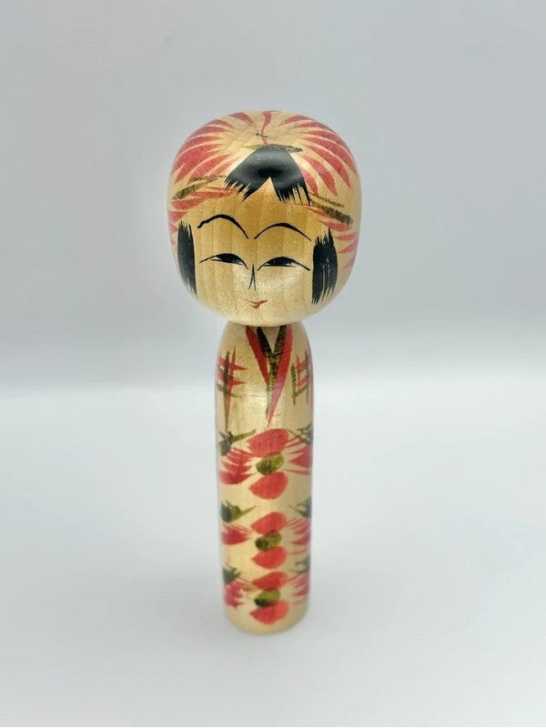 K15016 - Traditional Tōgatta kokeshi by Yoshio Agatsuma 我妻芳夫