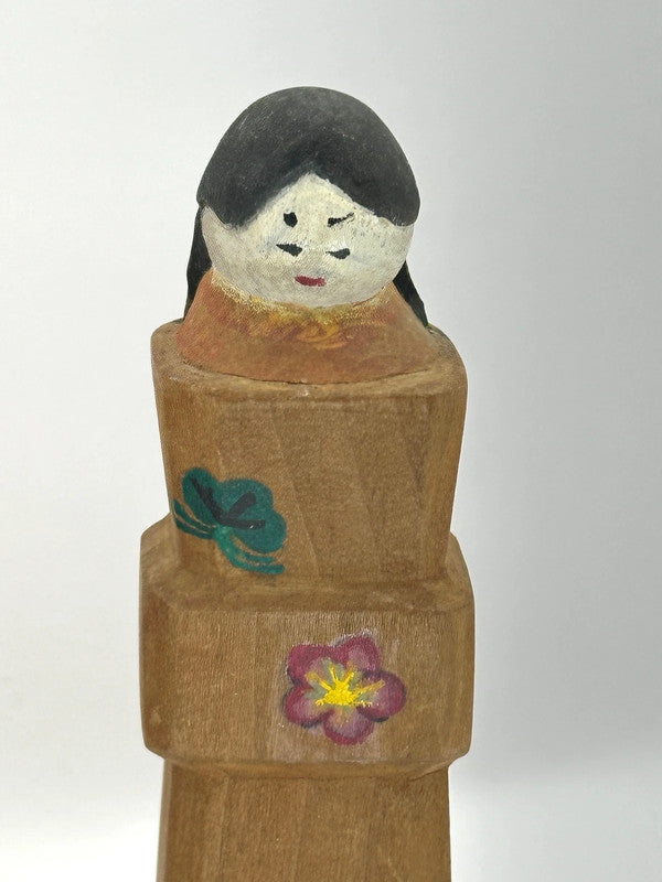 FT07 - Japanese folk toy - pair of Hina wooden dolls
