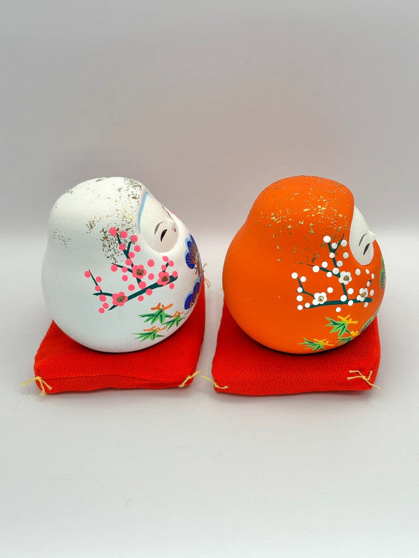 FT06 - Pair of Kaga Hachiman Okiagari Daruma dolls