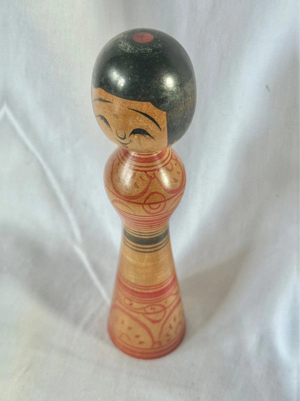 Poupée japonaise vintage en bois Tetsunori Okuse (1940-1992) Tsugaru