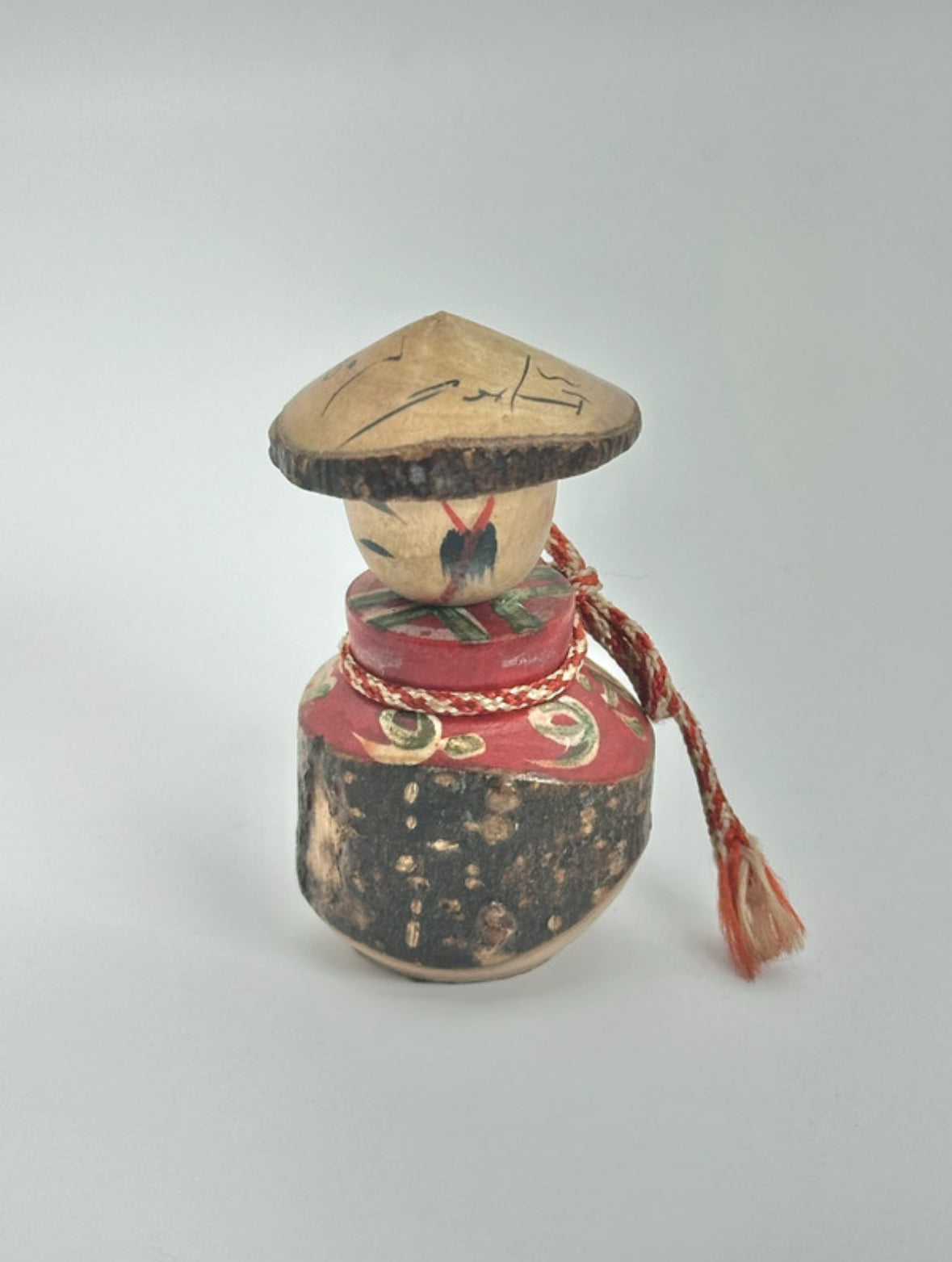 K15012 - Bobblehead Kokeshi Doll with Hat – Sake Jar Body