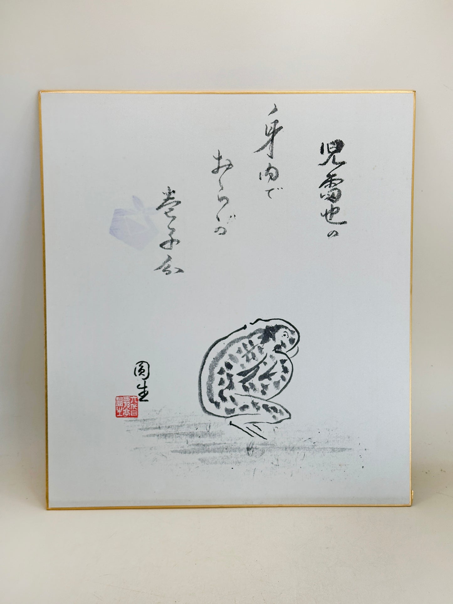 SHP303 - Shikishi print of Enshō San’yūtei 三遊亭圓生