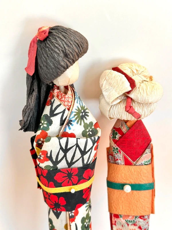 FT168 - Paire de poupées Anesama Ningyō vintage 姉様人形