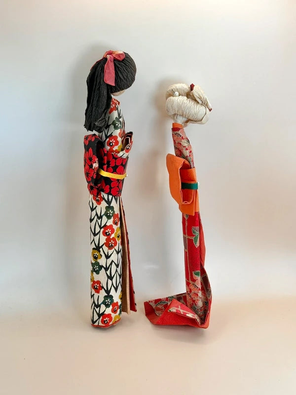 FT168 - Paire de poupées Anesama Ningyō vintage 姉様人形