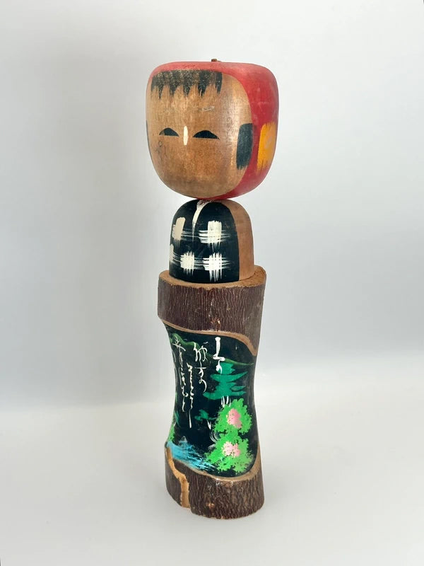 K25021 - Vintage Apple-Head Kokeshi Doll