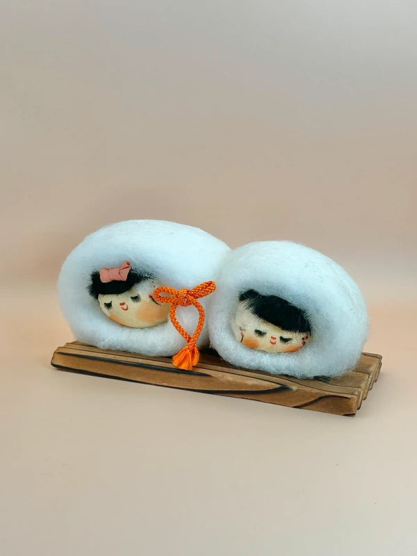 FT92 - Vintage Snow Baby Kokeshi Doll