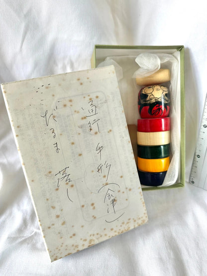 jouet japonais vintage Daruma otoshi