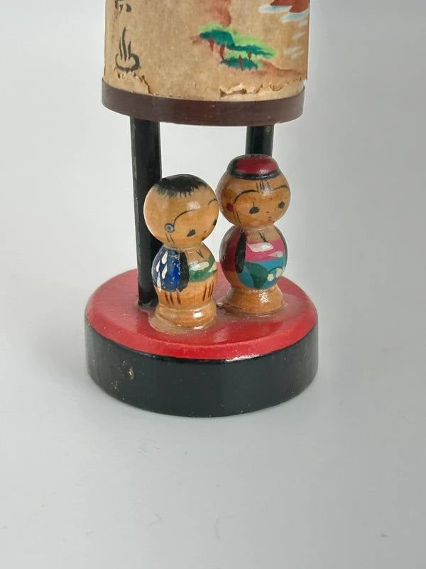 K10100 - Vintage omiayge kokeshi Lantern folktoy