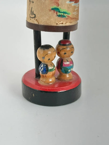K10100 - Vintage omiayge kokeshi Lantern folktoy