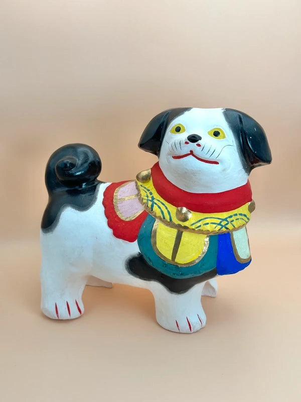 FT48 - Folk toy ceramic Kyoto 土人形の福犬