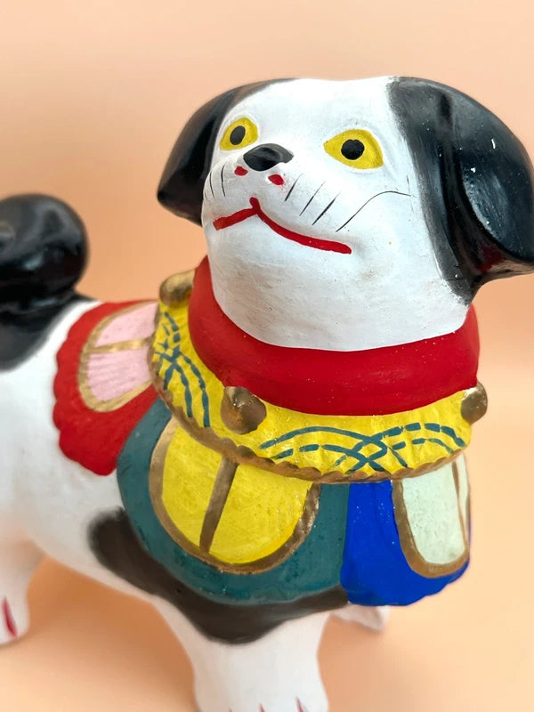 FT48 - Folk toy ceramic Kyoto 土人形の福犬
